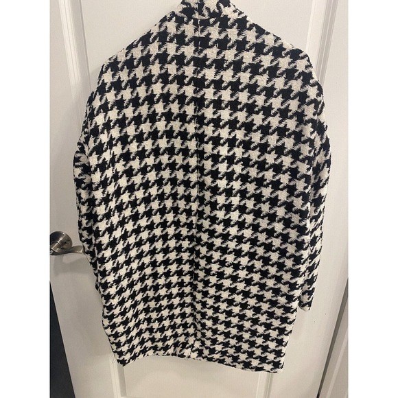 Blank NYC Coat Black And White Mid Length Size Small - Picture 5 of 7
